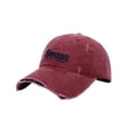 thumbnail image 3 of Krdevn Letter Embroidery Distressed Washed Kids Baseball Cap Adjustable Lightweight Outdoor Sun Hat for Toddler Boys Girls, 3 of 6