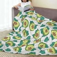 thumbnail image 6 of Cauagu Avocado Sleeping Pattern Flannel Bed Blankets,Fleece Blanket Comfortable Air Conditioning Blanket for Sofa Bed Travel Couch & Living Room -80"x60", 6 of 8