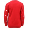 thumbnail image 4 of Cyndeelee Girls Long Sleeve Knit Pullover Christmas Sweater Crewneck Holiday Sweater Shirt (Red Polka Dot/Bow, 5/6), 4 of 5