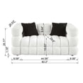 thumbnail image 4 of 2-Seater Cloud Sofa Modern Human Body Structure Upholstered Boucle Fabric Couch With Pillows For Living Room Bedroom, 4 of 9