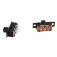 thumbnail image 2 of 10Pcs High Knob 6 Pin 3 Position DPDT Panel Slide Switch 0.5A 50V DC, 2 of 4