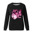 thumbnail image 5 of VKOYWKM Breast Cancer T Shirt for Women Breast Cancer Awareness T-Shirt Long Sleeve Pink Ribbon Graphic Tee Tops Fall Crew Neck Loose Fit Breast Cancer Pullover Sweashirt, 5 of 5