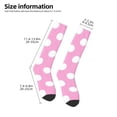 thumbnail image 2 of Salouo Pink And White Polka Dot Print Women's Men's Ankle Socks 1-pack Casual Athletic Socks for Unisex Adult Moisture-Wicking Socks for Daily Wear/Running/Sport, 2 of 8