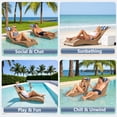 thumbnail image 6 of FOOWIN HDPE Pool Lounge Chair, Adjustable Backrest Outdoor Pool Chair with Headrest, Adjustable Backrest All-Weather Poolside Reclining Chair, Teak, 6 of 8