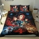 thumbnail image 1 of Stranger Things Conjunto de sábanas temático, trío de piezas, cómodo y amigable con la piel, diseño único, regalo de decoración para el hogar para familiares, amigos y fans, 90 cm * 190 cm, 1 of 6