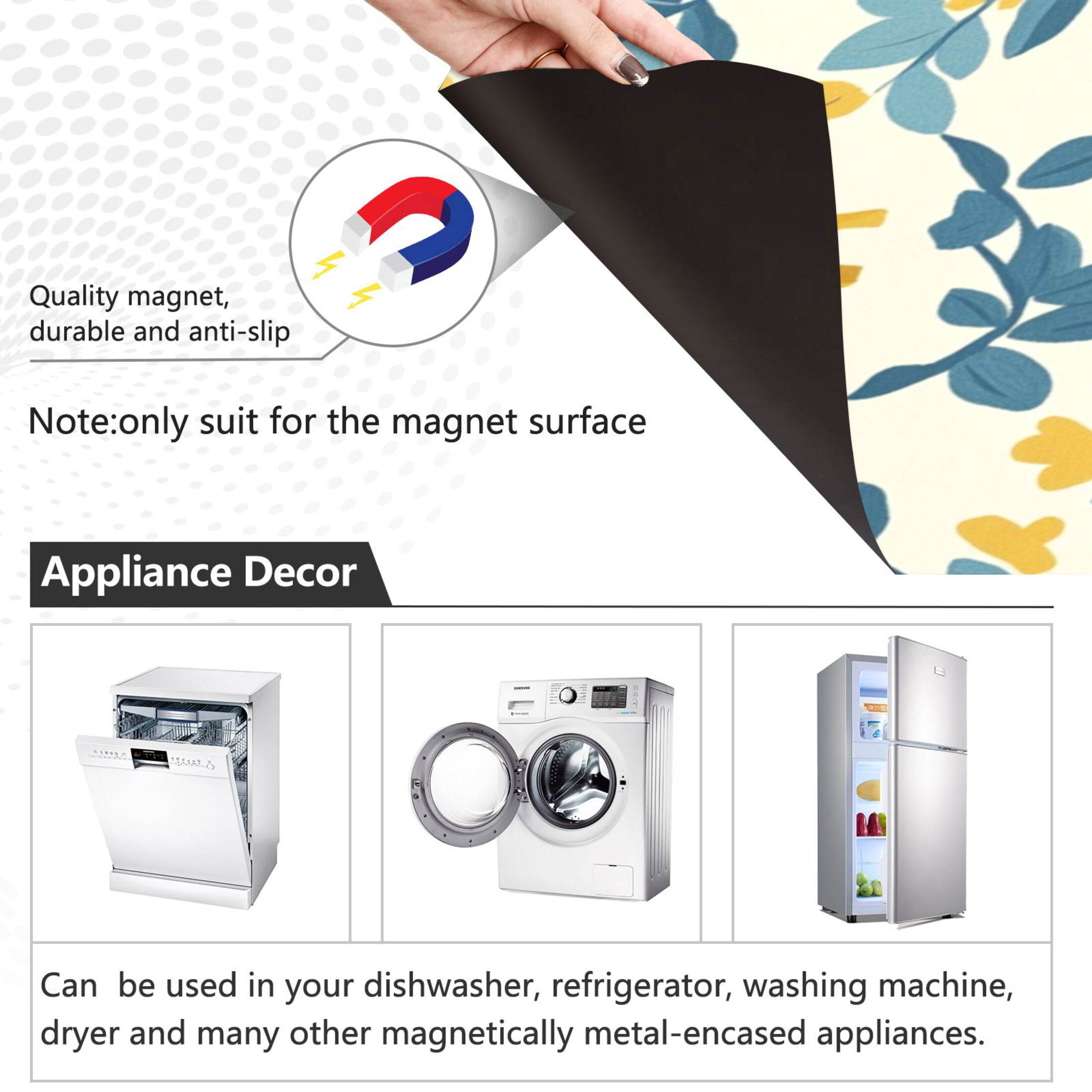 Dishwasher Magnetic Sticker 23x26 Inch Refrigerator Magnetic Sticker Washing Machine Magnetic Sticker Kitchen Panel Magnetic Sticker Home Decor Cool Cartoon Giraffe