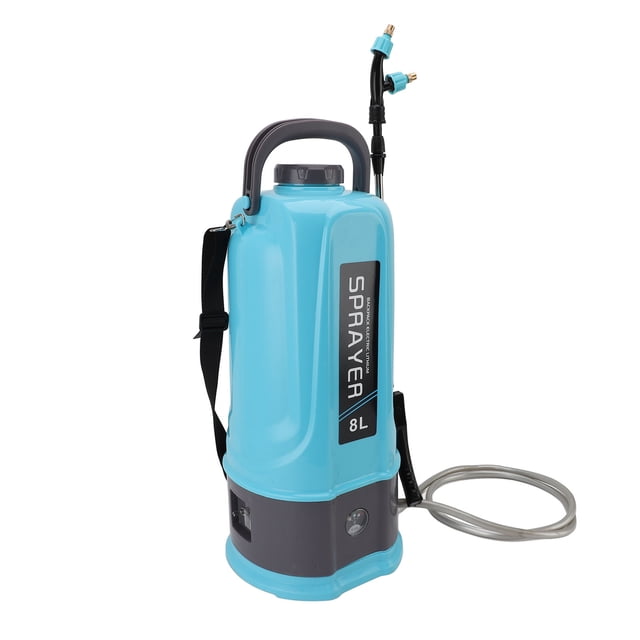 Pulverizador De Mochila Alimentado Por Batería En El Césped Y Jardín, Presión De Calzoncillo Eléctrico De Presión Agrícola Ajustable Con 5 Boquillas Para Las Limpiezas De