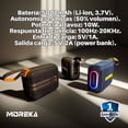 thumbnail image 4 of Bocina Power Bank Moreka 428 10W 5000mAh cables tipo IP y C hasta 25 Horas Gris, 4 of 7