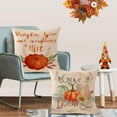 thumbnail image 4 of Fall Throw Pillow Covers 18x18 Set of 4 Thanksgiving Pumpkin Pillow Covers Autumn Leaves Pillow Cases Halloween Outdoor Sofa Couch HomeDecorations Cushion Covers 18 Inch, 4 of 6