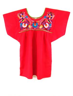 Mexican Puebla Blouse (2XL, Red 