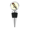 thumbnail image 1 of Yellow Feather Parrot Bird Bottle Stopper Stainless Steel Rubber Reusable, 1 of 4