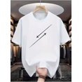 thumbnail image 1 of Men'S Casual Crew Neck T-Shirt with Round Aircraft Print, 100% Cotton Knit Fabric, Slight Stretch, Regular Fit, Summer Fashion Short Sleeve Tee, 220gsm, 1 of 6