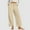 Khaki, variant on Dasayo Palazzo Women's Pants Wide-Leg Elastic Waist Bronze Sweatpants Yoga Solid Drawstring Activewear Womens Leggings L