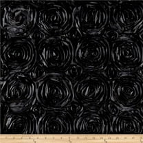 Ben Textiles Wedding Rosette Satin, Yard, Black