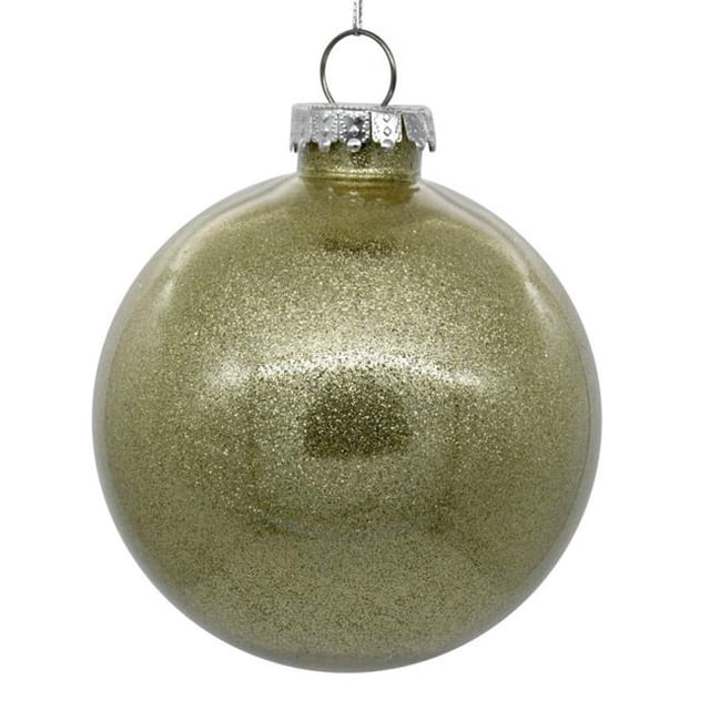 Vickerman N210838 3 Po. Boule Pailletée Transparente, Champagne - 12 par Sac