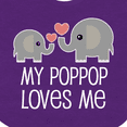 thumbnail image 4 of Inktastic My Poppop Loves Me Grandkids Boys or Girls Baby Bib, 4 of 4