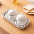 thumbnail image 5 of Oggfader Non-Slip Double Layer Draining Tray, Rectangular Plastic Multi-Purpose Tray for Cups, Tea Sets, Fruits, Food Safe Household Storage Tray, 5 of 6