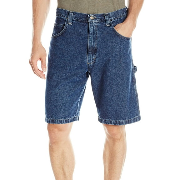 Mens Shorts Washed Denim Loose Fit Carpenter 32