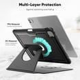 thumbnail image 4 of FJLBDE Case for iPad Pro 13 Inch (M4 2024/M5 2025), 360 Rotating Stand iPad Protective Case Cover with Auto Wake/Sleep, Black, 4 of 7