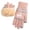 Pink, variant on Women's Fashion Winter Gloves - Quilted Design With Fleece Lining & Elegant Stitching For Daily Wear Pink