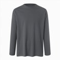 thumbnail image 3 of ZIXKCGDSE Mens Shirt Casual Long Sleeves Crew Neck Pullover Tops Versatile Everyday Wear Size 3XL, 3 of 5