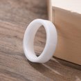 thumbnail image 1 of Basic Wedding Bands Ceramic Rings for Men Women,6MM Simple Style Ceramic Rings With Smooth Surface Anniversary Accessory WHITE 9, 1 of 5