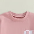 thumbnail image 6 of HCNTES Toddler Baby Boy Summer Outfits Trendy Checkered Patch Pocket T-Shirt and Shorts 2-Piece Set Toddler Boy Summer Clothes, 6 of 6