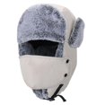 thumbnail image 4 of Gorro de con orejeras, gorro de invierno cálido para hombres, deportes al aire libre, deportes de invierno Gris, 4 of 10