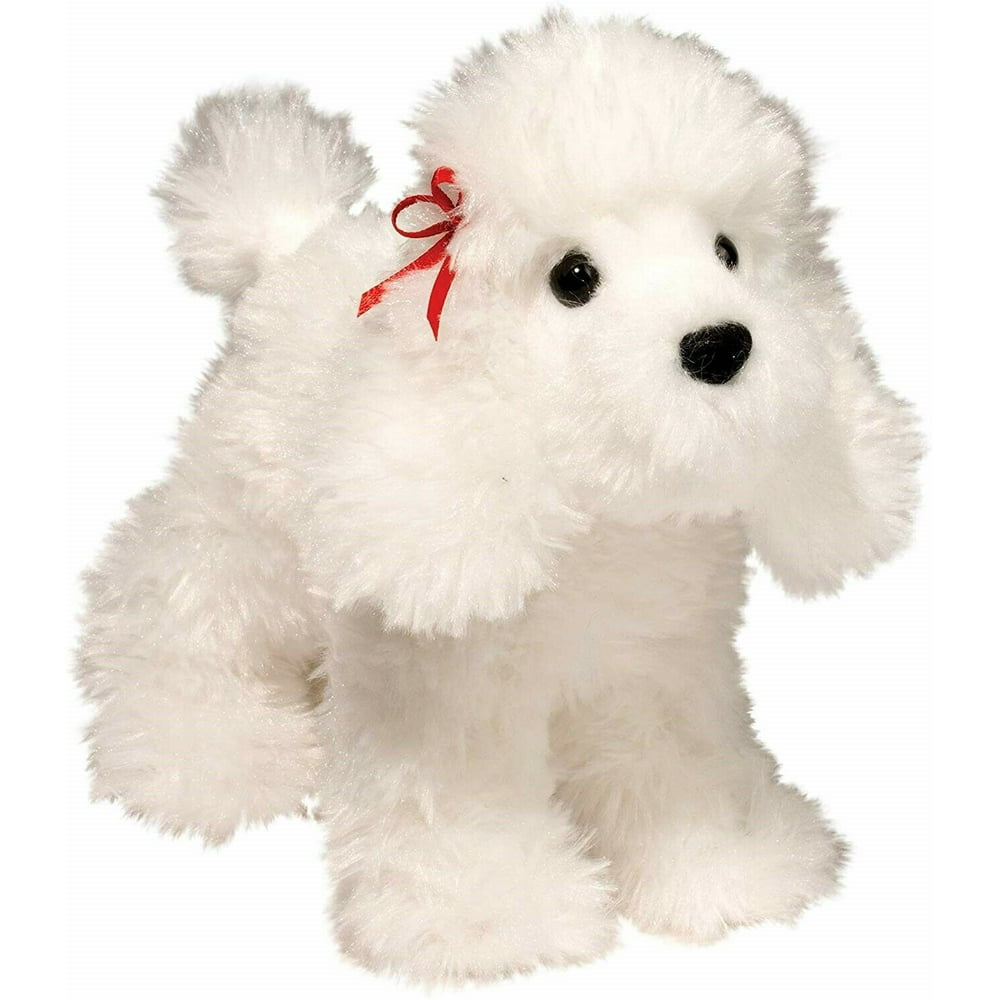 Douglas Cuddle Toys Gina the White Poodle Dog 3983 Stuffed Animal Toy