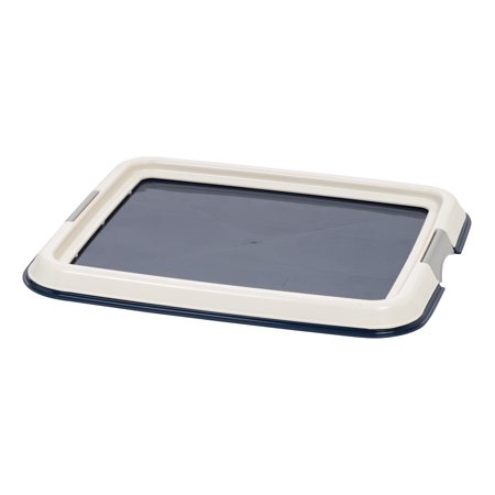 IRIS USA  Small Potty Training Pad Holder  Navy Blue and Off-White