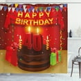 thumbnail image 1 of Ambesonne 40th Birthday Shower Curtain, Party Set up and Cake, 69"Wx84"L, Multicolor, 1 of 3