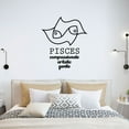 thumbnail image 3 of Pisces Fishes Silhouette Water Sign Symbol Compassionate Artistic GentleZodiac Signs Vinyl Wall Art Wall Sticker Wall Decal For Home Room Wall Office Living Room Wall Decoration Decal Size(20x18 inch), 3 of 3