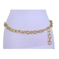 thumbnail image 6 of Women Gold Metal Oval Chain Fashion Waistband Belt Hip Waist Plus Size XL XXL, 6 of 8