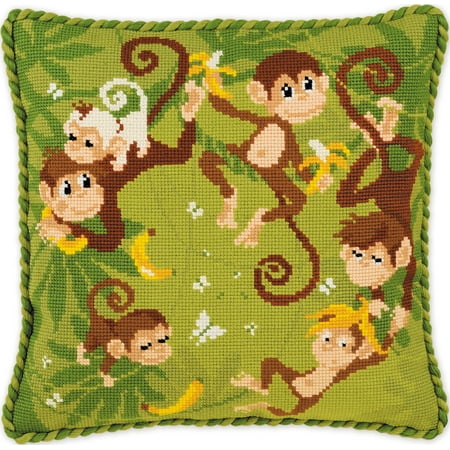 Riolis Cushion Counted Cross Stitch Kit 11 75 X11 75 Jungle