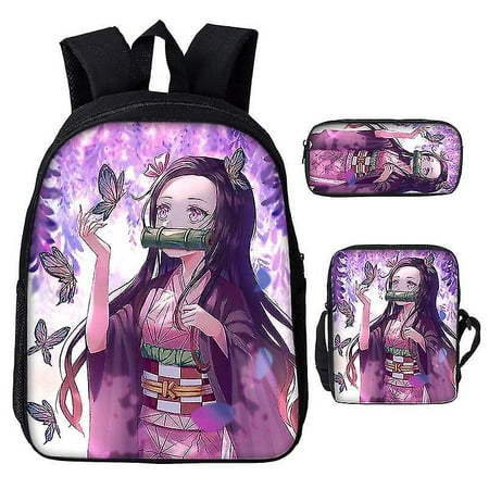 Anime Students Backpack Demon Slayer Kamado Nezuko School Bag Bac 3 ...