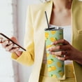 thumbnail image 2 of Lemon Tumbler with Straw, Lemon Gifts, Lemon Cups, Lemon Coffee Mug, Lemon Theme Party Decorations, Unique Birthday Gifts for Women Girls, 20oz Insulated Skinny Tumbler, Gifts for Lemon Lover, 2 of 6