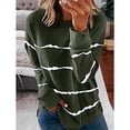 thumbnail image 2 of Tops de moda para mujer, camisetas holgadas con efecto tie-dye, camisetas tipo túnica estampadas de manga larga, 2 of 6