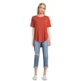 thumbnail image 2 of Time and Tru Women's Tunic Tee with Short Sleeves, 2-Pack, Sizes XS-XXXL, 2 of 5