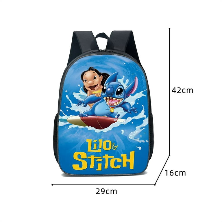 3 PCS Cute Anime Stitch Backpack Shoulder Bag Stitch Pencil Case Student  School Bag Stitch Diagonal Bag for Student Boys Girls Kids Christmas Gift  (#5) 
