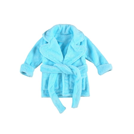 

Multitrust Baby Boy Girls Flannel Bathrobe with Belt and Pocket