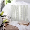 thumbnail image 3 of Pillow Covers 20x20 Set of 2, Sage Green Botanical Square Throw Pillow Covers for Couch/Sofa/Living Room, Modern Farmhouse Striped Decorative Soft Pillowcases for Couch Throw Pillows, 3 of 7