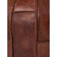 thumbnail image 4 of BBH Homes Handmade Brown Leather Pouf Ottoman 16x16x16 Round Shape BBBACPF0027, 4 of 8