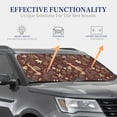 thumbnail image 4 of Disketp 2 Piece Coffee And Flowers Pattern Windshield Sunshades,Folding Windshield Sun Shade For Car Suv Trucks Sedan,Blocks Uv Rays Sun Visor Protector-Medium, 4 of 7