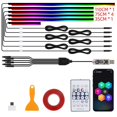 thumbnail image 1 of SharkTRUE Acrylic Interior Car LED Strip, Underglow Neon Accent Strip Lights, LED Lights for Car with Dynamic Color Chasing, Supporting Wireless Control Modes, Inside Sync to Music, 1 of 8