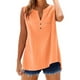 thumbnail image 5 of Camisa de manga larga,Camiseta de tirantes de lino con cuello en V para mujer, detalle de botones y bolsillo en el pecho, blusa informal sin mangas para estar en casa, sopatenor, 5 of 9
