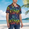 thumbnail image 5 of Daiia Magical Mushrooms and Flowers Hawaiian Shirt for Men Gentle Cotton Regular Short Sleeve Casual-3X-Large, 5 of 9
