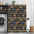 thumbnail image 3 of Peel and Stick Wallpaper Contact Paper Brick Navy Gold Bricks Weathering Faded Gold Chipped Paint Aged Self Adhesive and Removable 24in x 118in, 3 of 8