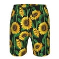 thumbnail image 4 of Kdxio Sunflower 1 Pattern Mens Casual Shorts - Drawstring Summer Beach Sports Shorts for Men, 4 of 9