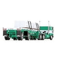thumbnail image 2 of First Gear 60-0739 Peterbilt 352 Coe 86 Sleeper Cab with 48 ft. Flatbed Spread-Axle Trailer with Shingle Load George Van Dyke Trucking Green & White 1-64 Diecast Model, 2 of 2