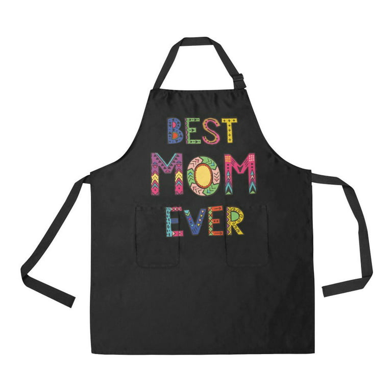 ASHLEIGH Funny Mother's Day Gift Apron Best Mom Ever Adjustable